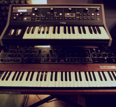 Sequential Circuits Prophet 5 and Moog Little Phatty Analog Synth